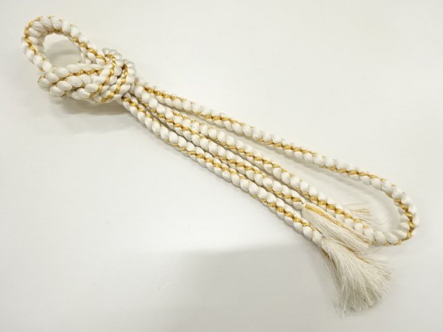 JAPANESE KIMONO / HAND-TIED OBIJIME CORD / SILK